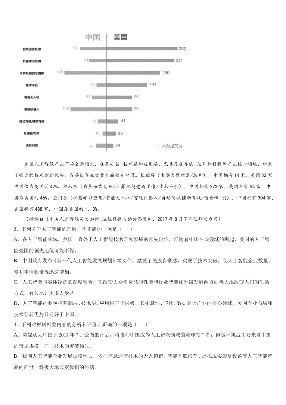 2024-2025学年福建省泉州市永春第一中学语文高一第二学期期末调研试题含解析_第2页