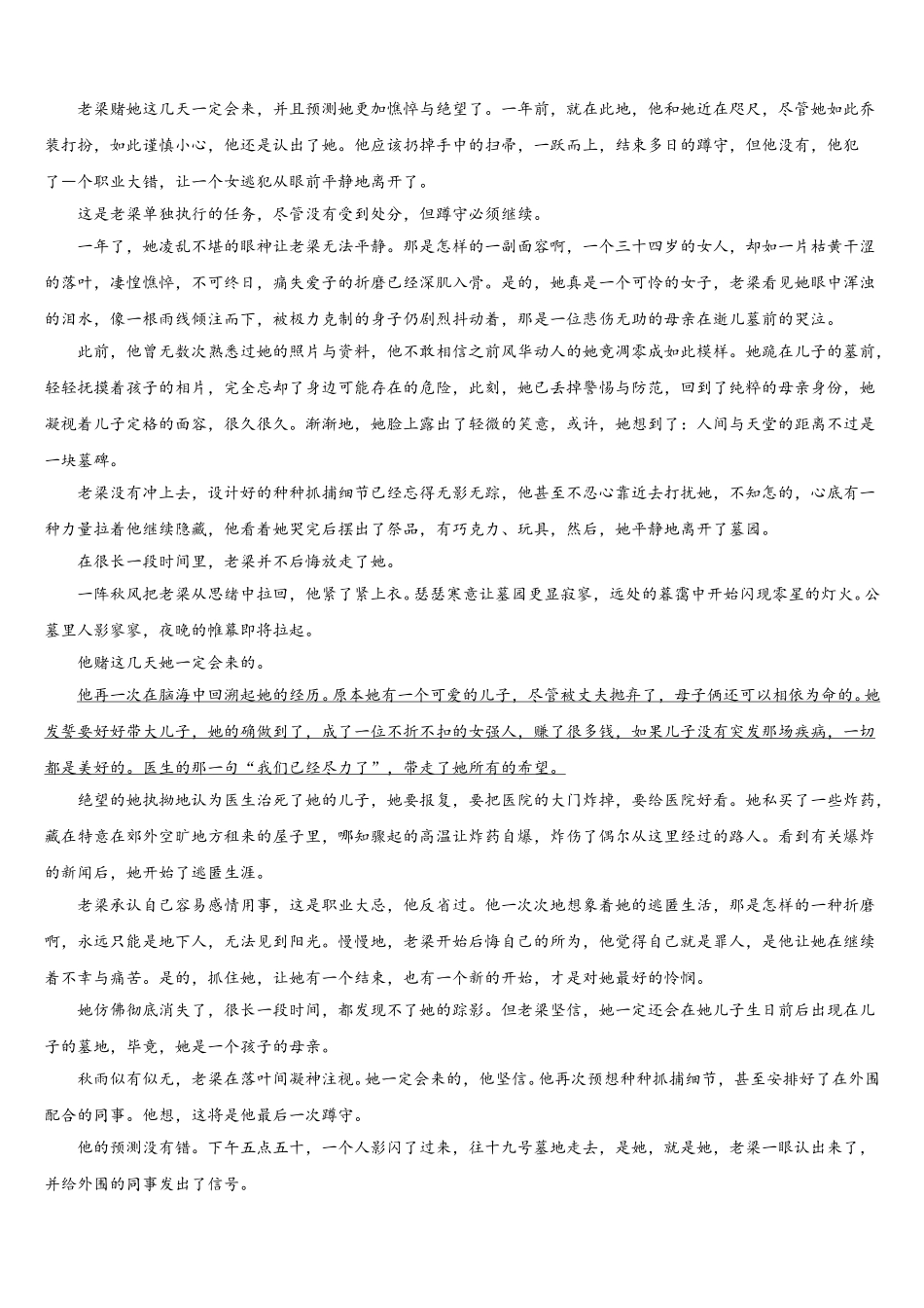 2025届上海市闵行区文莱中学语文七下期中经典模拟试题含解析_第3页