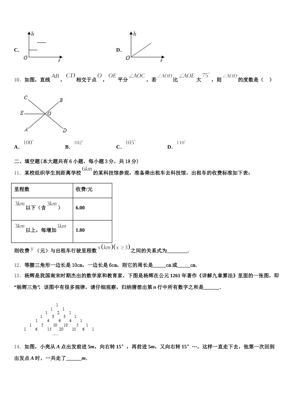 2025年江苏省盐城市大丰区七年级数学第二学期期末监测试题含解析_第3页