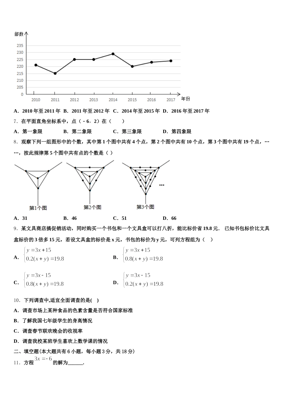 2025年江苏省苏州市葛江中学七下数学期末学业水平测试试题含解析_第2页