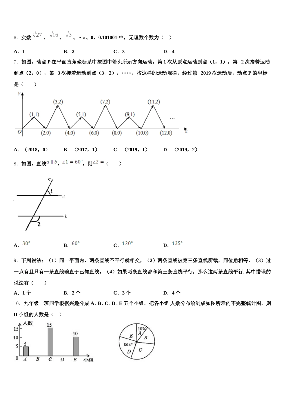 2024-2025学年江苏省海门市东洲国际数学七年级第二学期期末学业质量监测模拟试题含解析_第2页