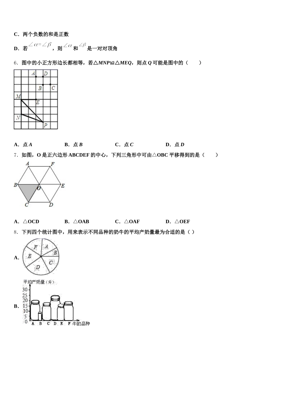 2025届江苏省南京市育英外学校数学七下期末复习检测模拟试题含解析_第2页