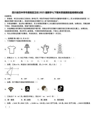 四川省巴中学市恩阳区五校2025届数学七下期末质量跟踪监视模拟试题含解析