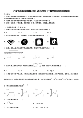 广东省湛江市徐闻县2024-2025学年七下数学期末综合测试试题含解析