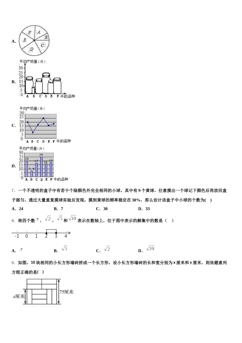 广东省汕尾市海丰县2025年七下数学期末检测试题含解析_第2页