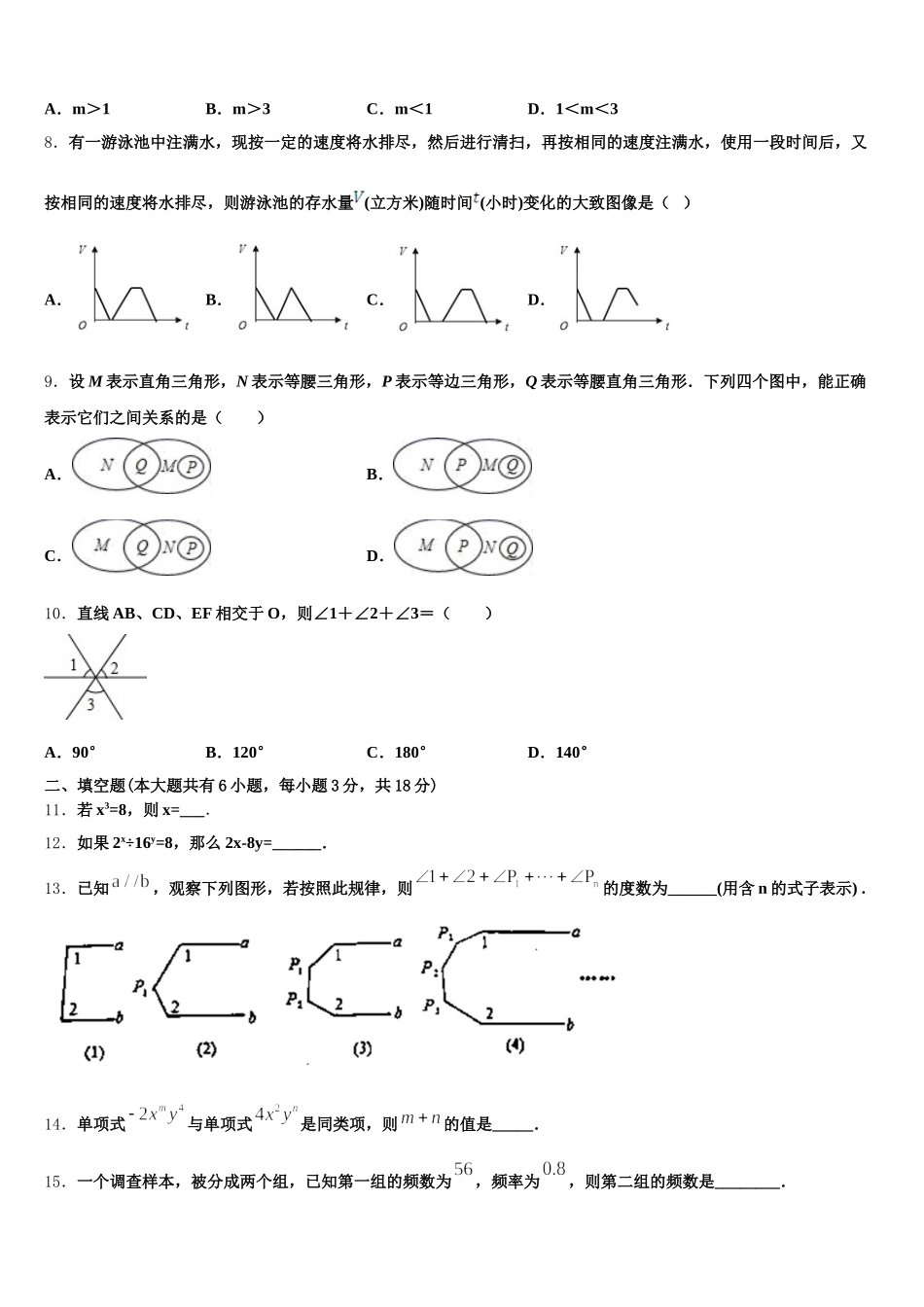 广东省阳江市江城区2025年数学七年级第二学期期末教学质量检测模拟试题含解析_第2页