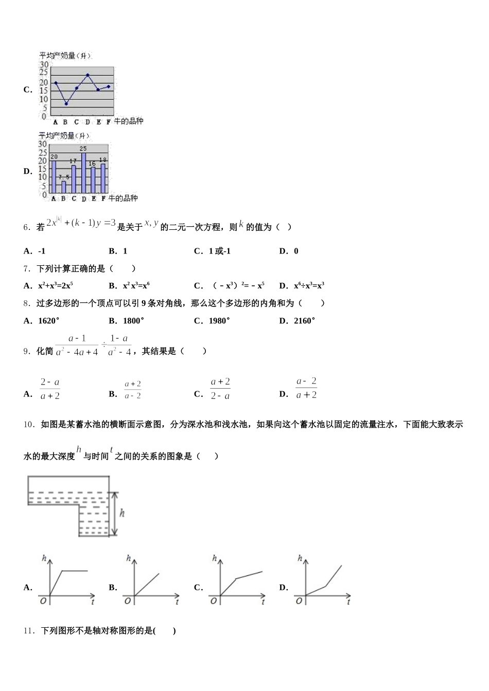 陕西省西安市莲湖区2025届数学七年级第二学期期末联考模拟试题含解析_第2页