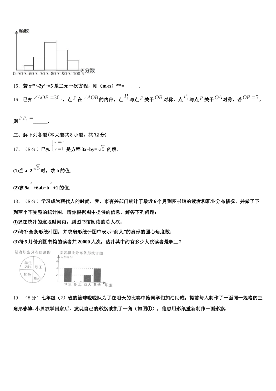 2025年山西省运城市盐湖区七下数学期末综合测试试题含解析_第3页