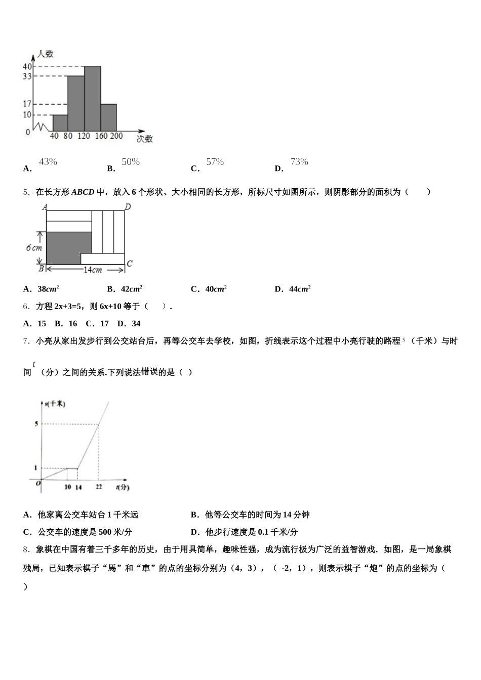 2025年河北省沧州市盐山县七年级数学第二学期期末统考模拟试题含解析_第2页