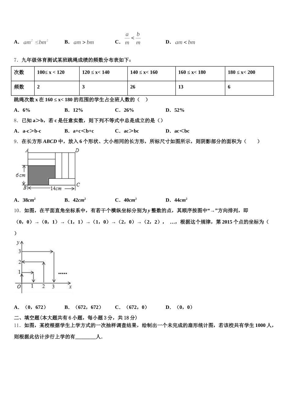 河南省开封市东南区2025届七下数学期末检测模拟试题含解析_第2页