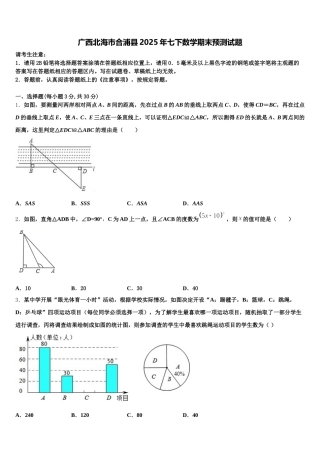 广西北海市合浦县2025年七下数学期末预测试题含解析