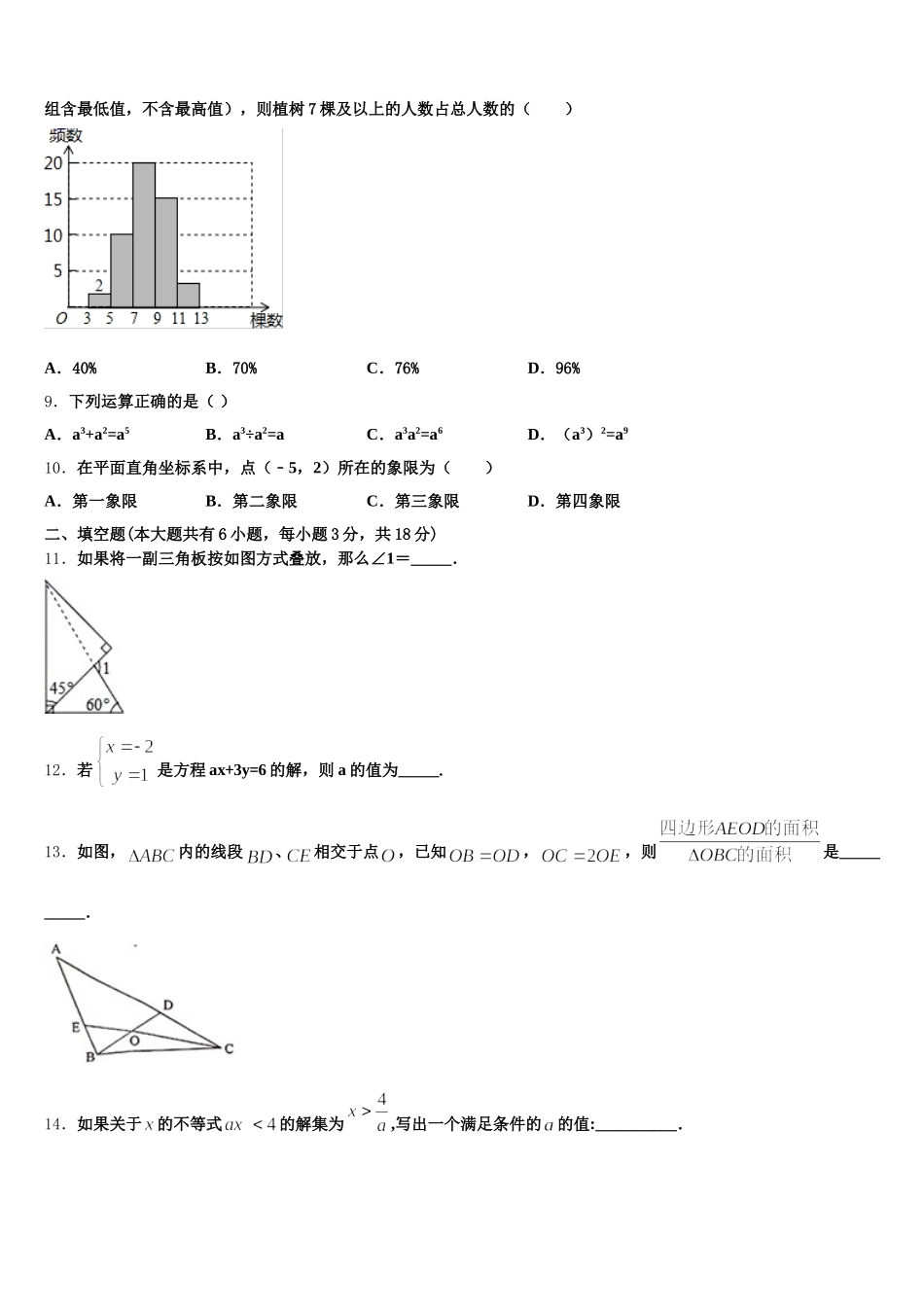 2024-2025学年北京师范大学附属中学七年级数学第二学期期末经典模拟试题含解析_第2页