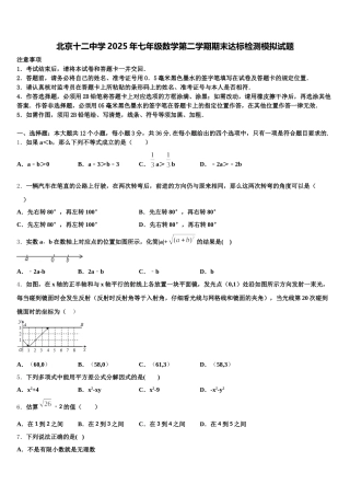 北京十二中学2025年七年级数学第二学期期末达标检测模拟试题含解析