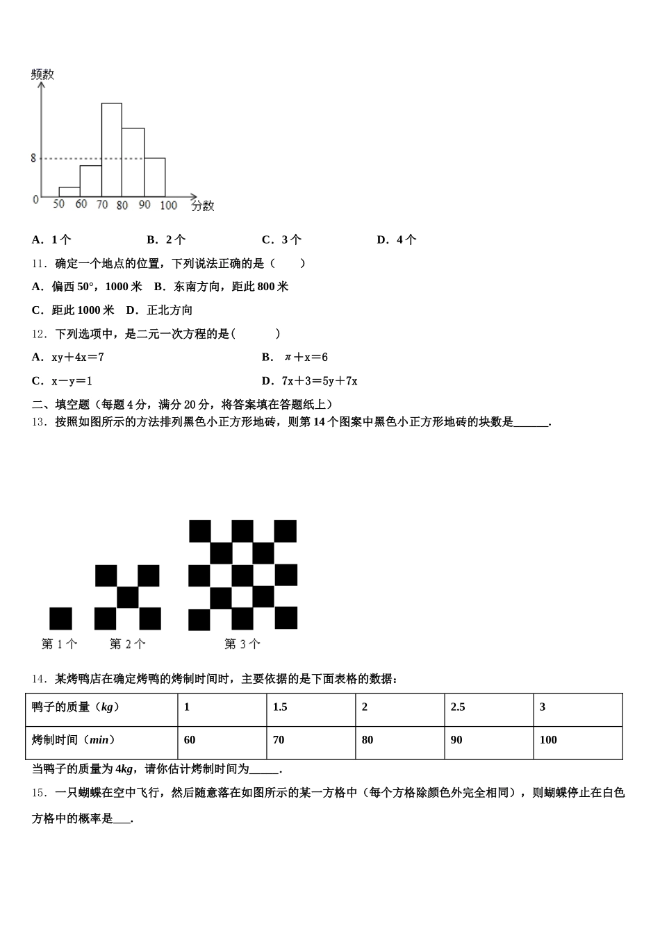 2025年吉林省长春市净月区委托管理学校七年级数学第二学期期末复习检测模拟试题含解析_第3页