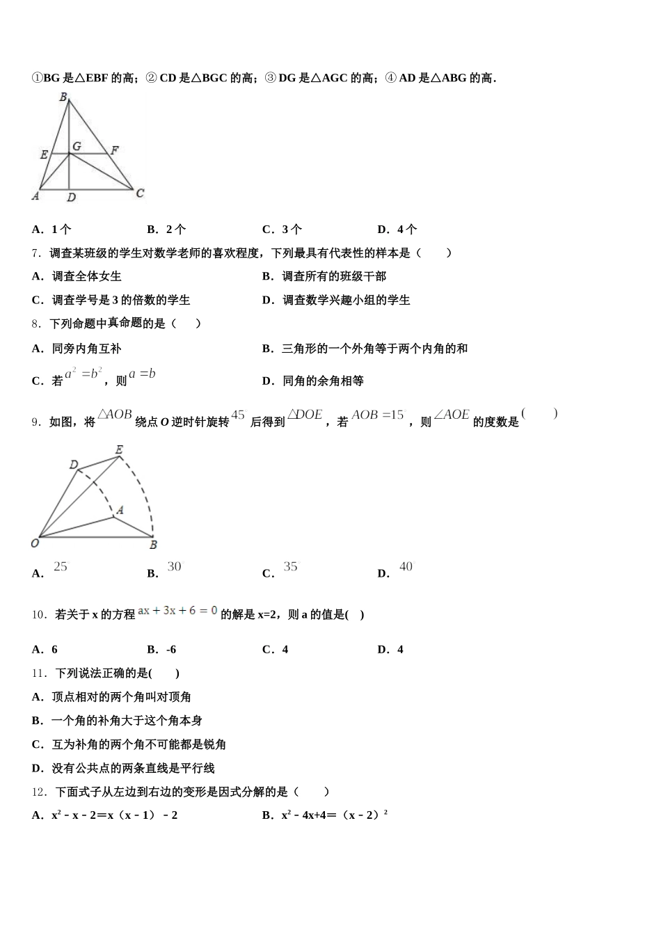 西藏自治区左贡县2025年七下数学期末考试模拟试题含解析_第2页