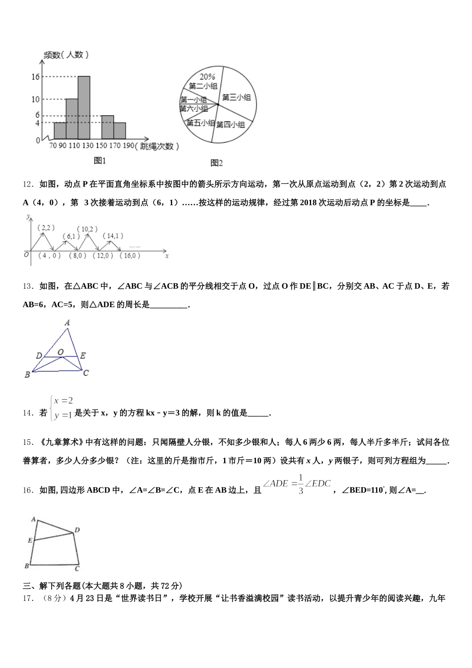 2024-2025学年湖南省重点中学数学七年级第二学期期末监测模拟试题含解析_第3页