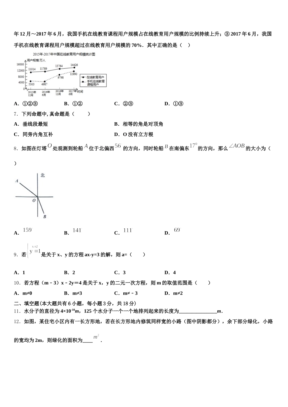 湖南省茶陵县2025年七下数学期末统考试题含解析_第2页