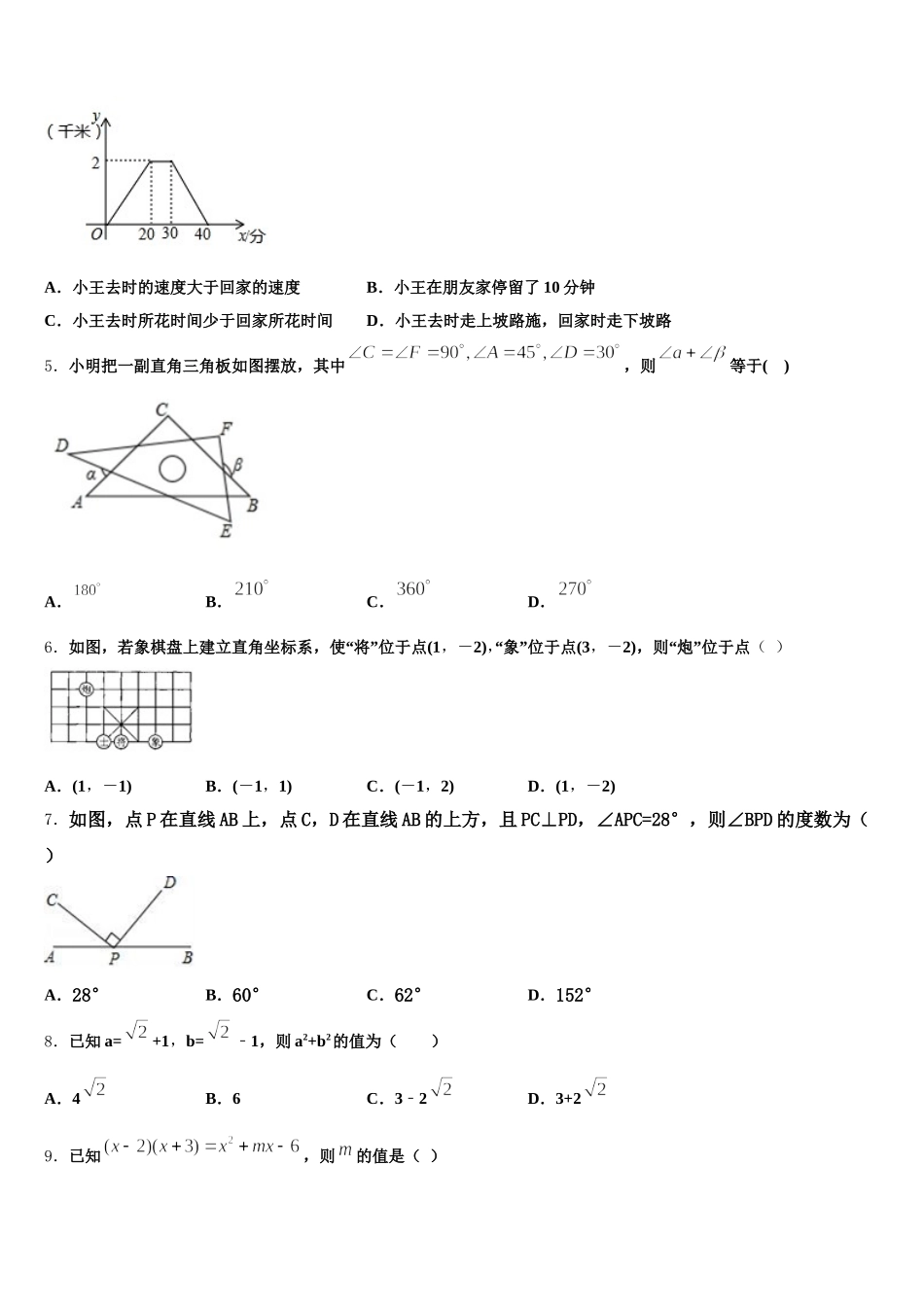 湖南省郴州市2025届七下数学期末监测模拟试题含解析_第2页