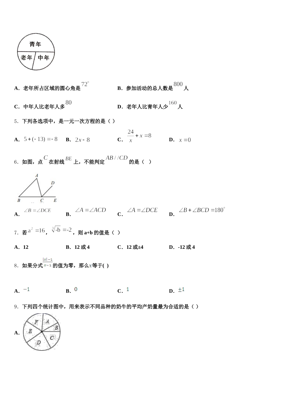 湖南省长沙市开福区周南中学2024-2025学年数学七年级第二学期期末综合测试模拟试题含解析_第2页