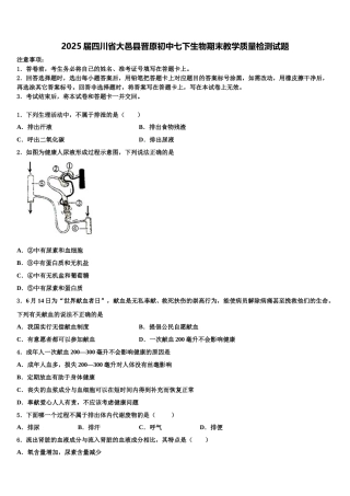 2025届四川省大邑县晋原初中七下生物期末教学质量检测试题含解析