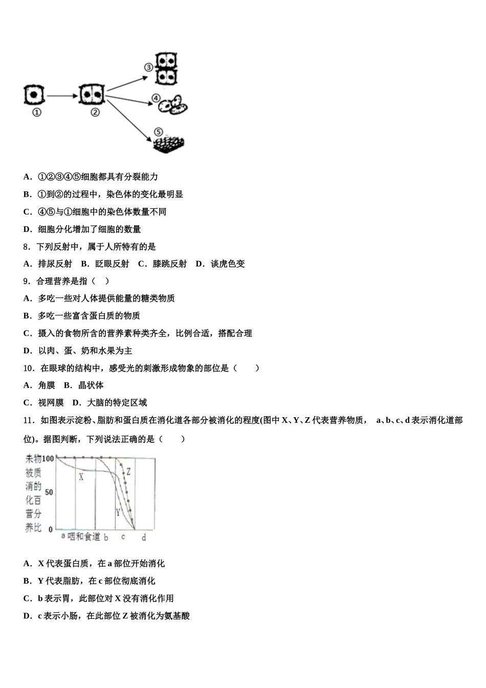 浙江省富阳市2025年七下生物期末经典模拟试题含解析_第2页