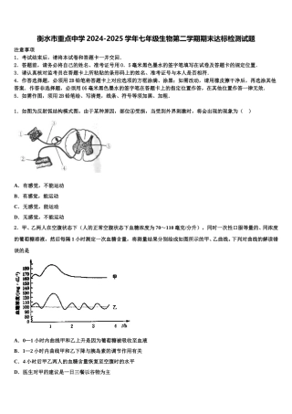 衡水市重点中学2024-2025学年七年级生物第二学期期末达标检测试题含解析