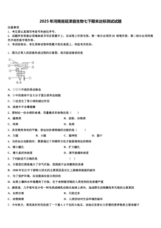 2025年河南省延津县生物七下期末达标测试试题含解析