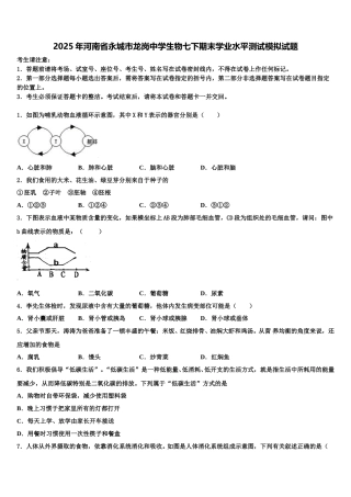 2025年河南省永城市龙岗中学生物七下期末学业水平测试模拟试题含解析