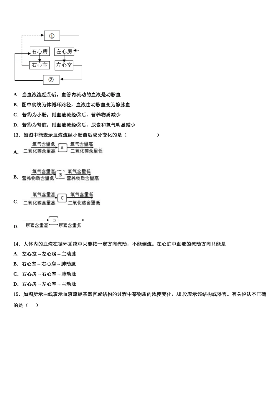 湖北省黄冈市蕲春县2024-2025学年七年级生物第二学期期末检测试题含解析_第3页