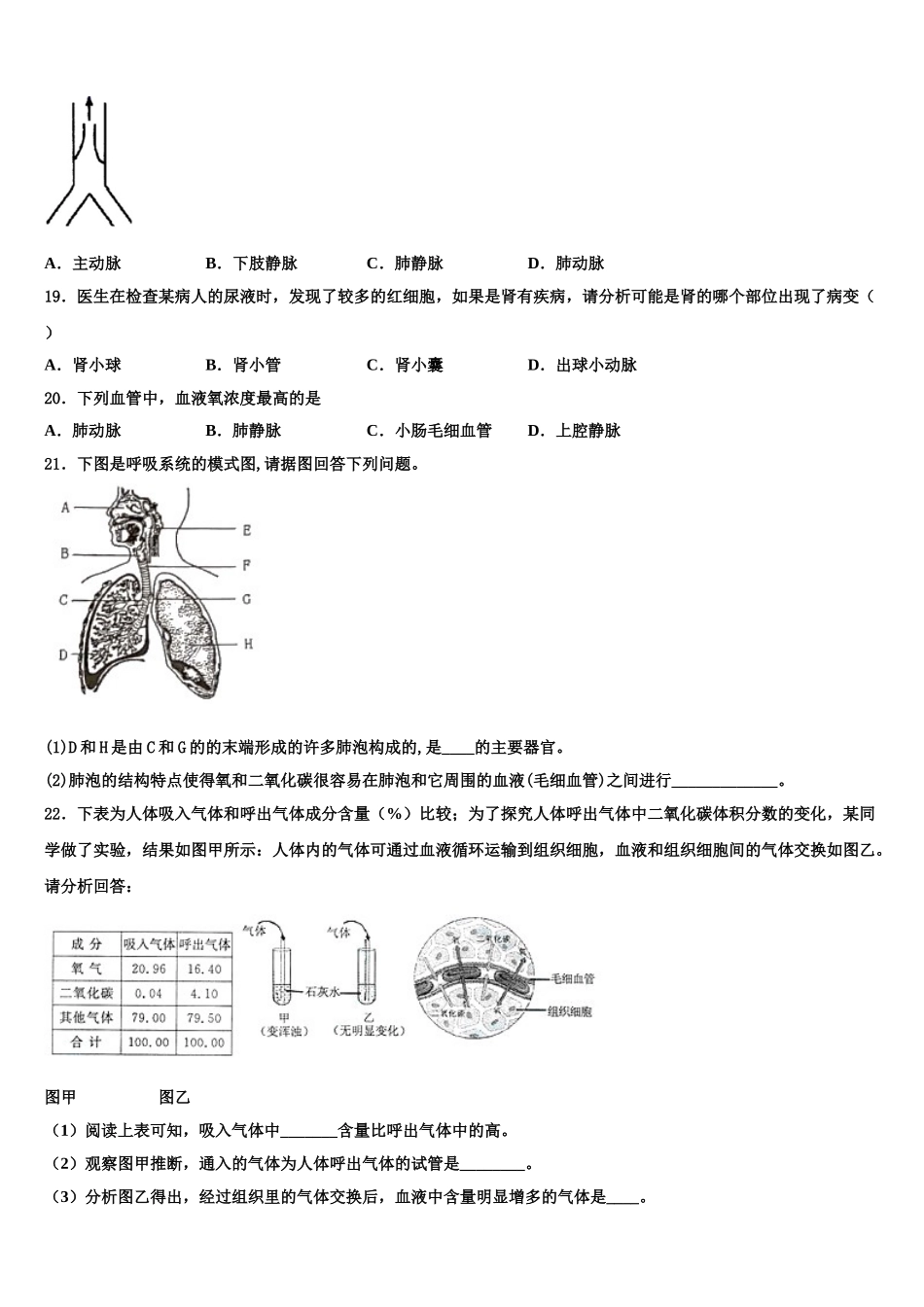 2025年湖北省武昌区C组联盟七年级生物第二学期期末统考试题含解析_第3页