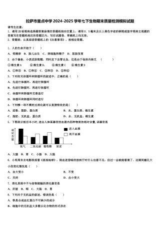 拉萨市重点中学2024-2025学年七下生物期末质量检测模拟试题含解析