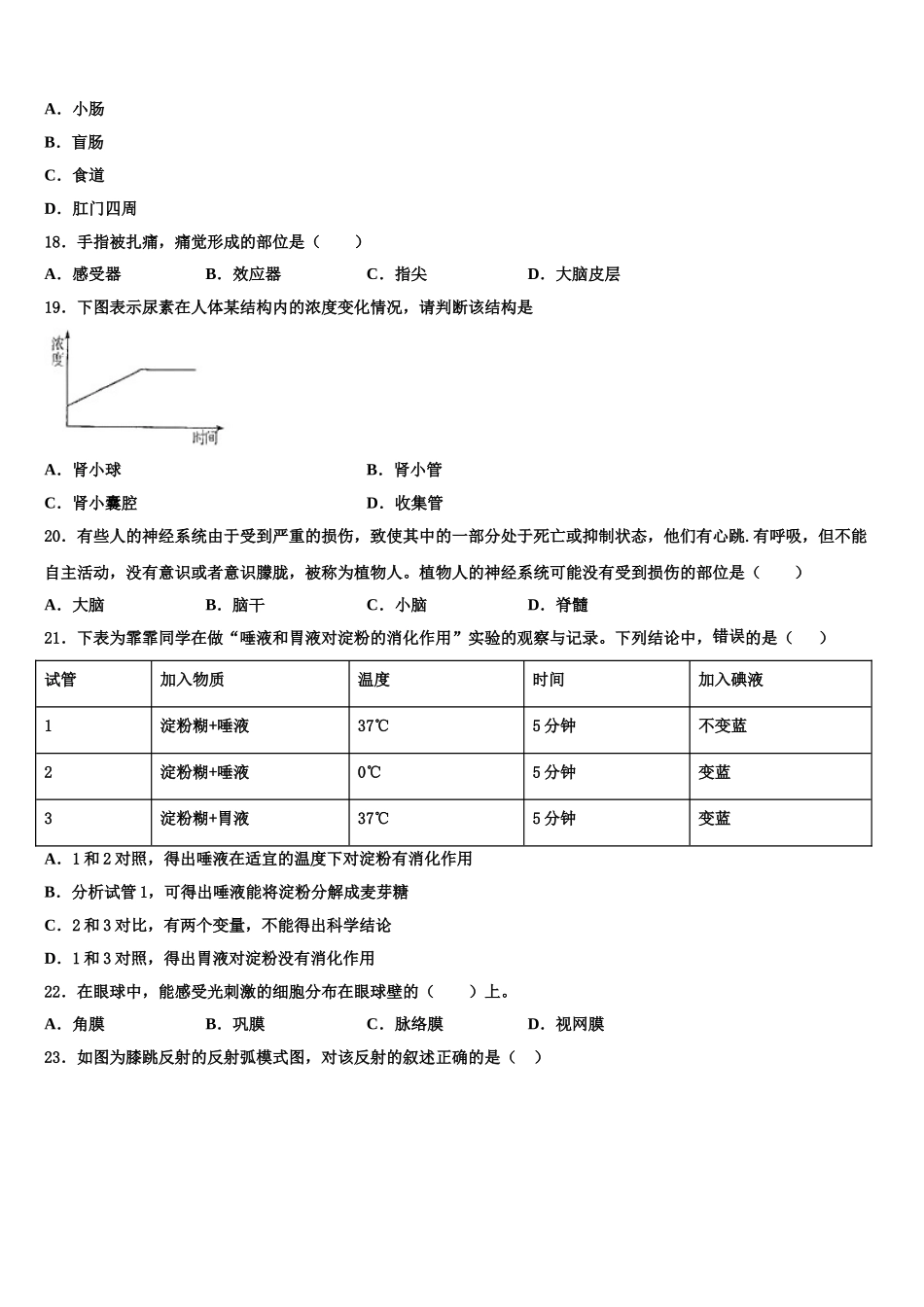 山东省烟台市、龙口市2024-2025学年生物七下期末经典模拟试题含解析_第3页