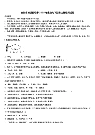 安徽省濉溪县联考2025年生物七下期末达标检测试题含解析