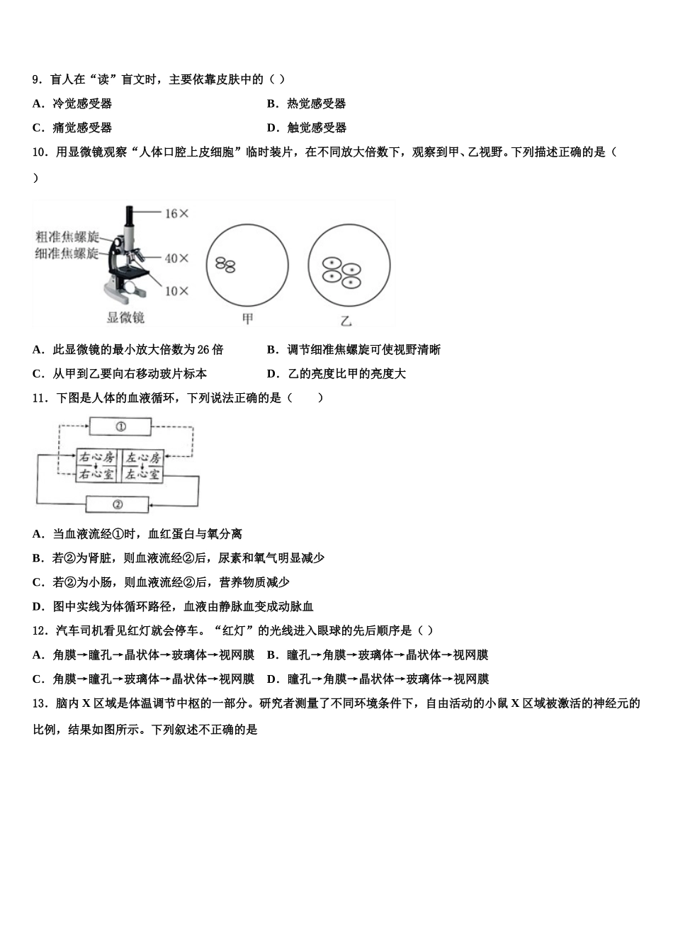 2025年辽宁省葫芦岛市连山区生物七下期末检测模拟试题含解析_第2页