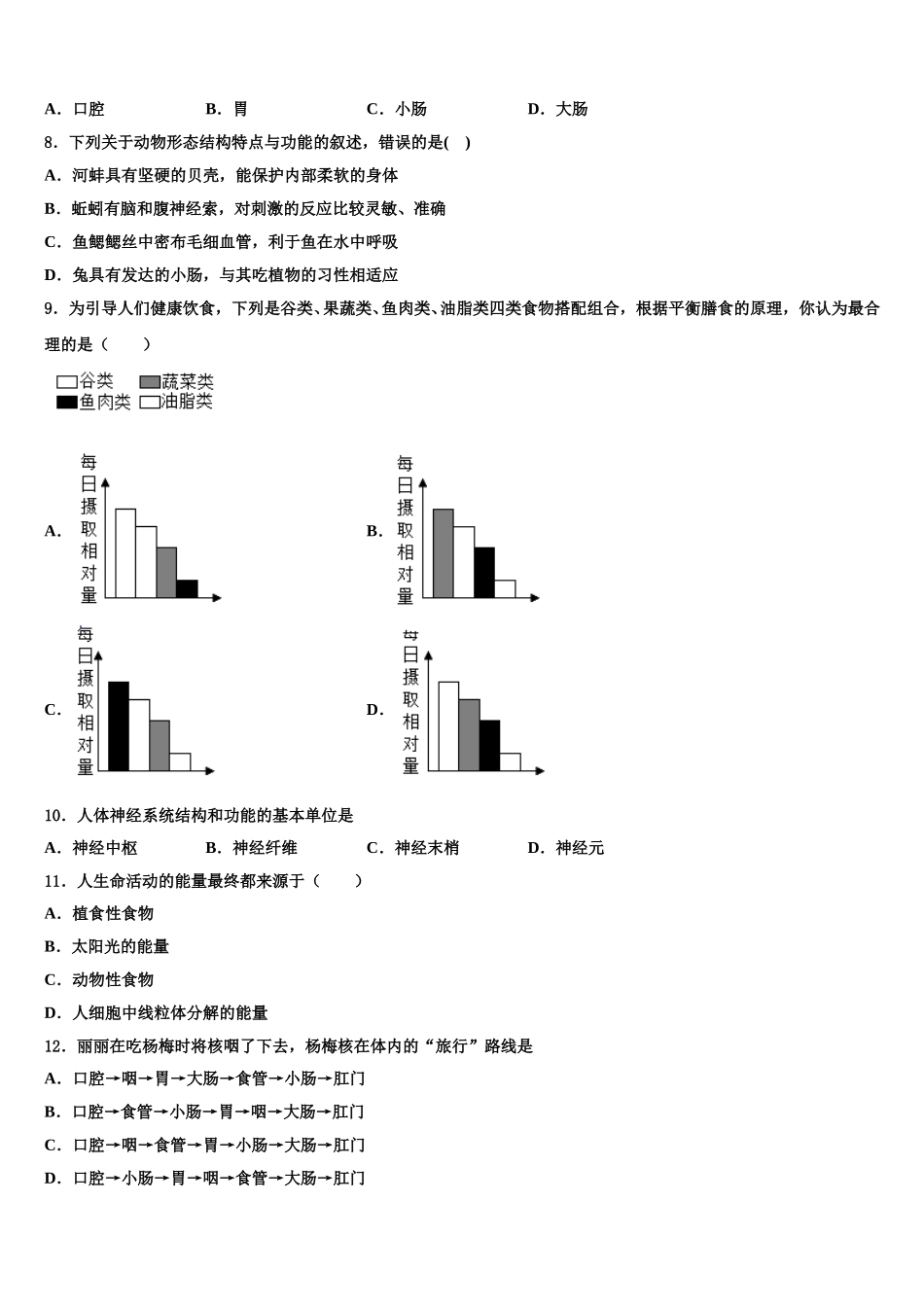 辽宁省葫芦岛2024-2025学年七年级生物第二学期期末检测试题含解析_第2页