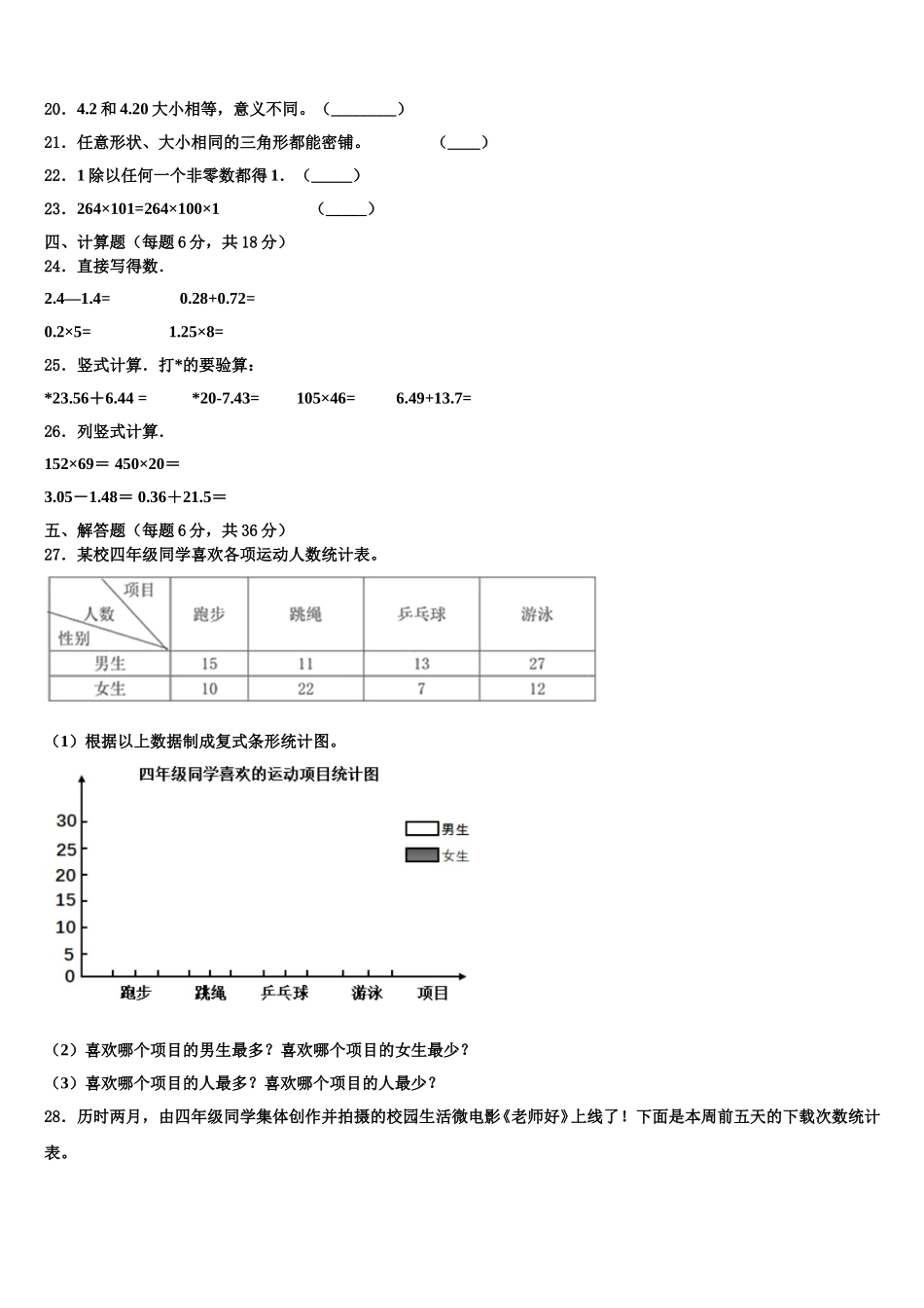 江苏省镇江市丹徒区2025年四年级数学第二学期期末联考试题含解析_第2页