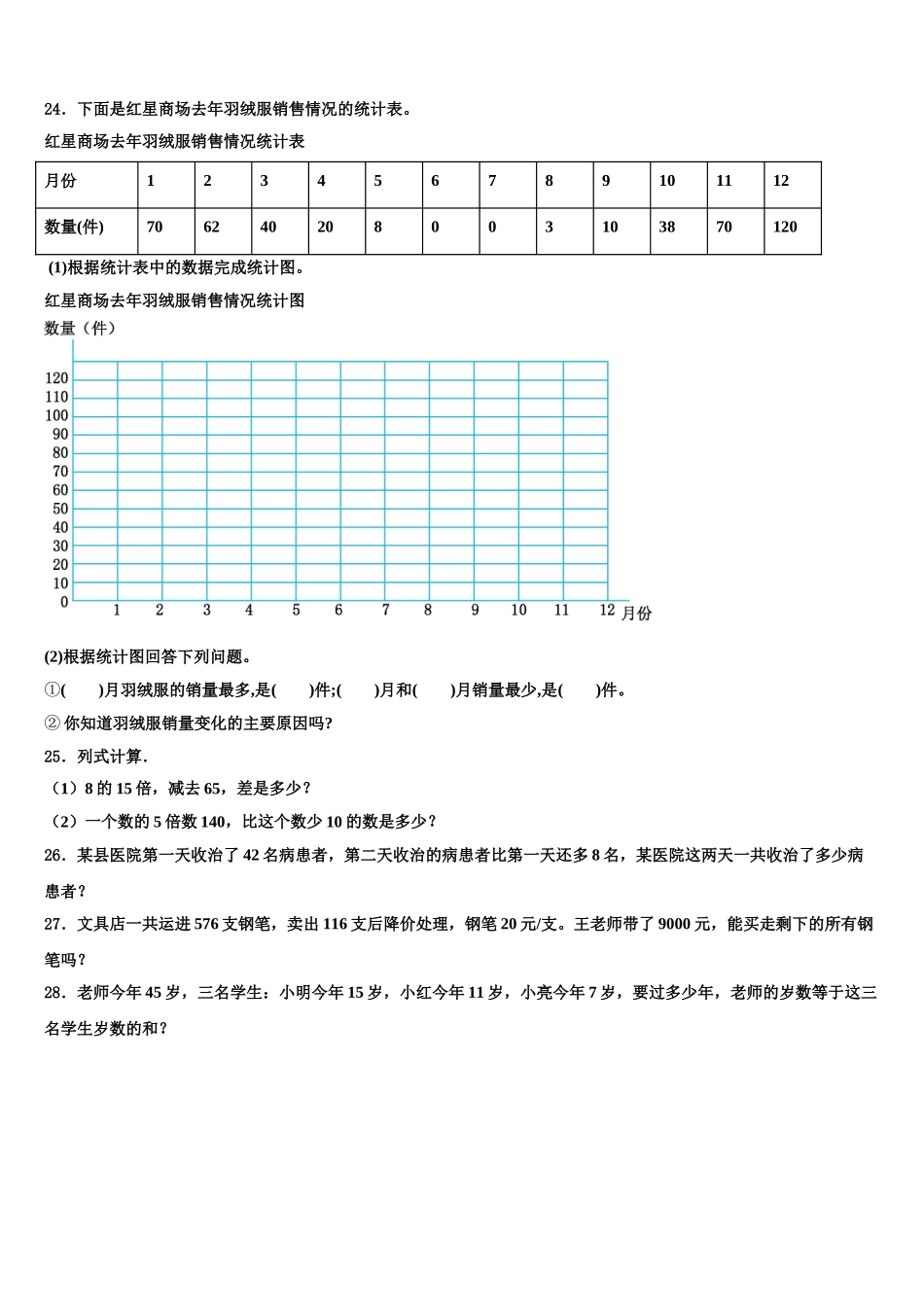 2025年江苏省扬州市仪征市数学四下期末统考试题含解析_第3页