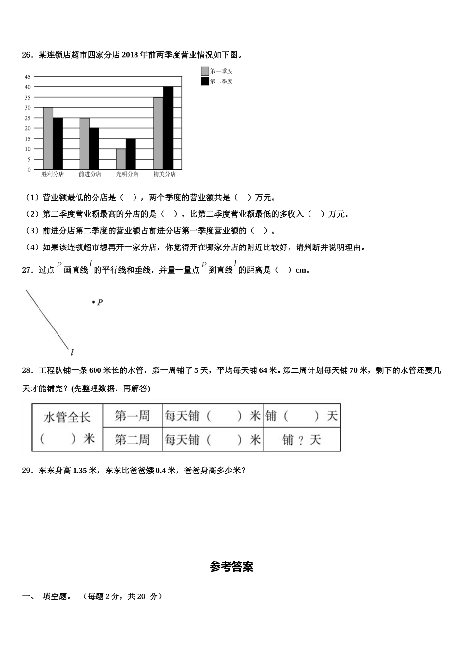 2024-2025学年江苏省徐州市徐州经济开发区实验学校数学四年级第二学期期末达标检测模拟试题含解析_第3页