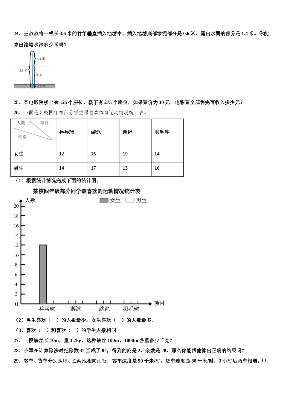 2025届江苏省苏州地区卷数学四下期末复习检测试题含解析_第3页