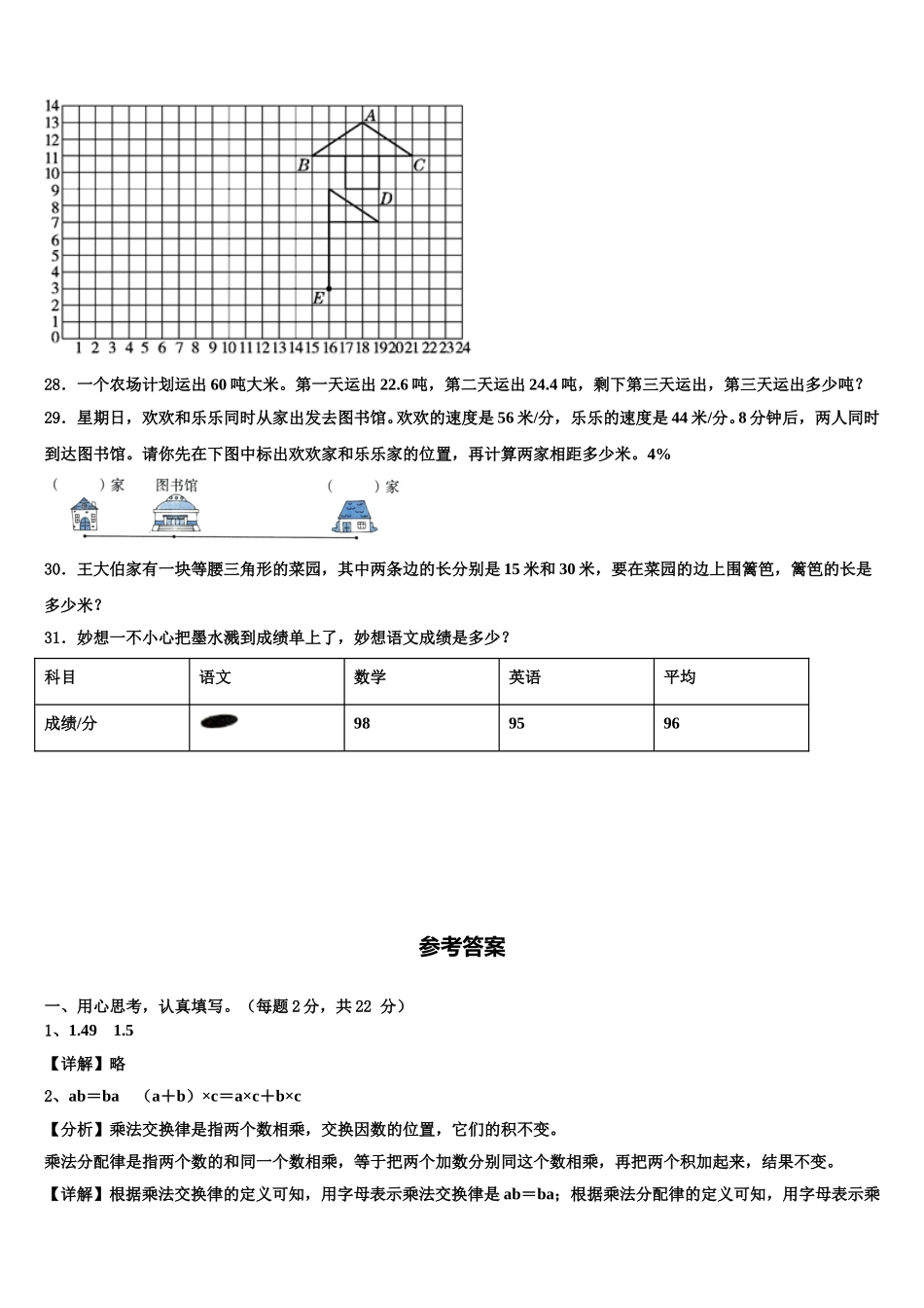 2025年三亚市五指山市数学四年级第二学期期末经典模拟试题含解析_第3页