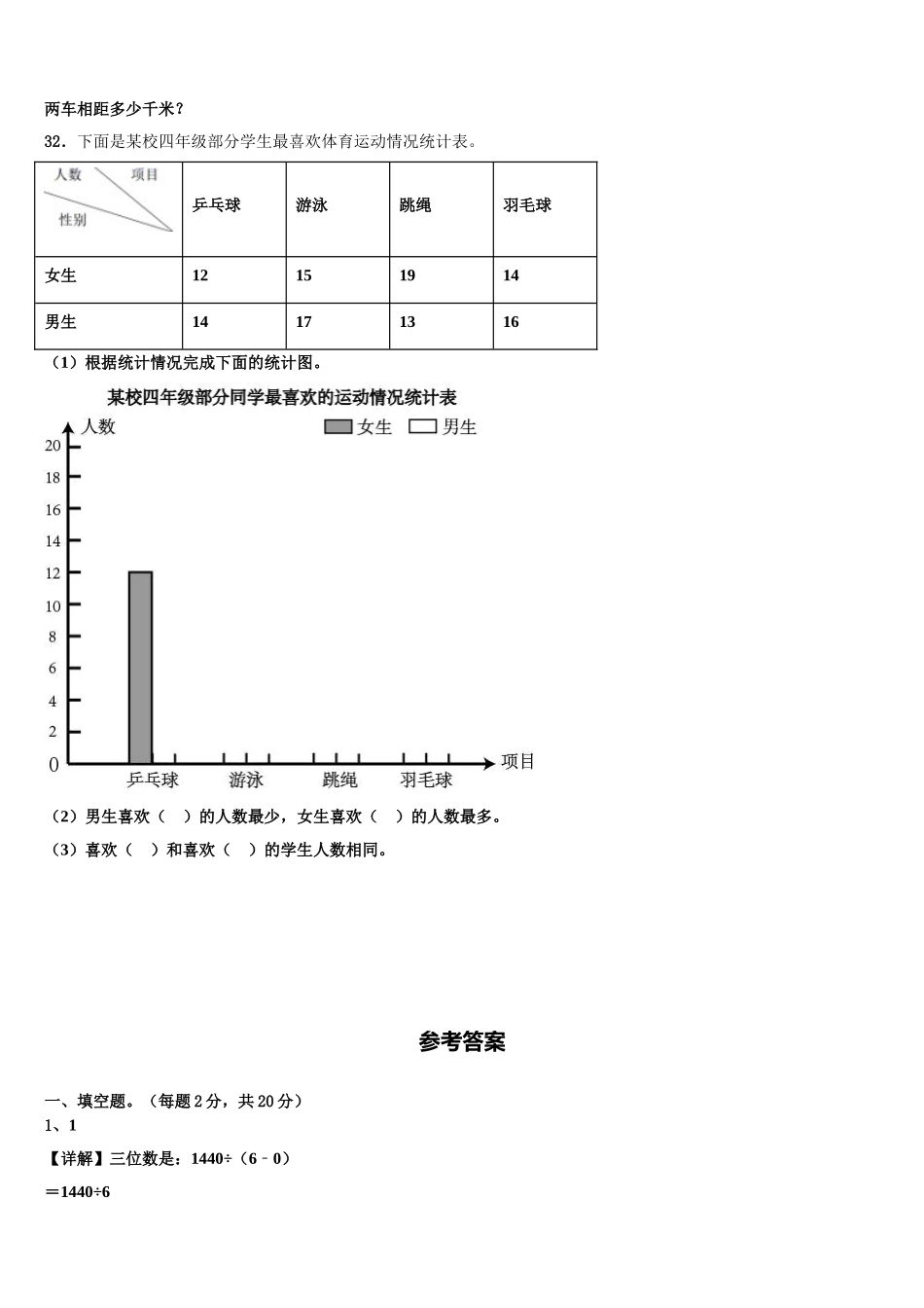 2025年黑龙江省牡丹江市照庆小学四下数学期末学业水平测试模拟试题含解析_第3页