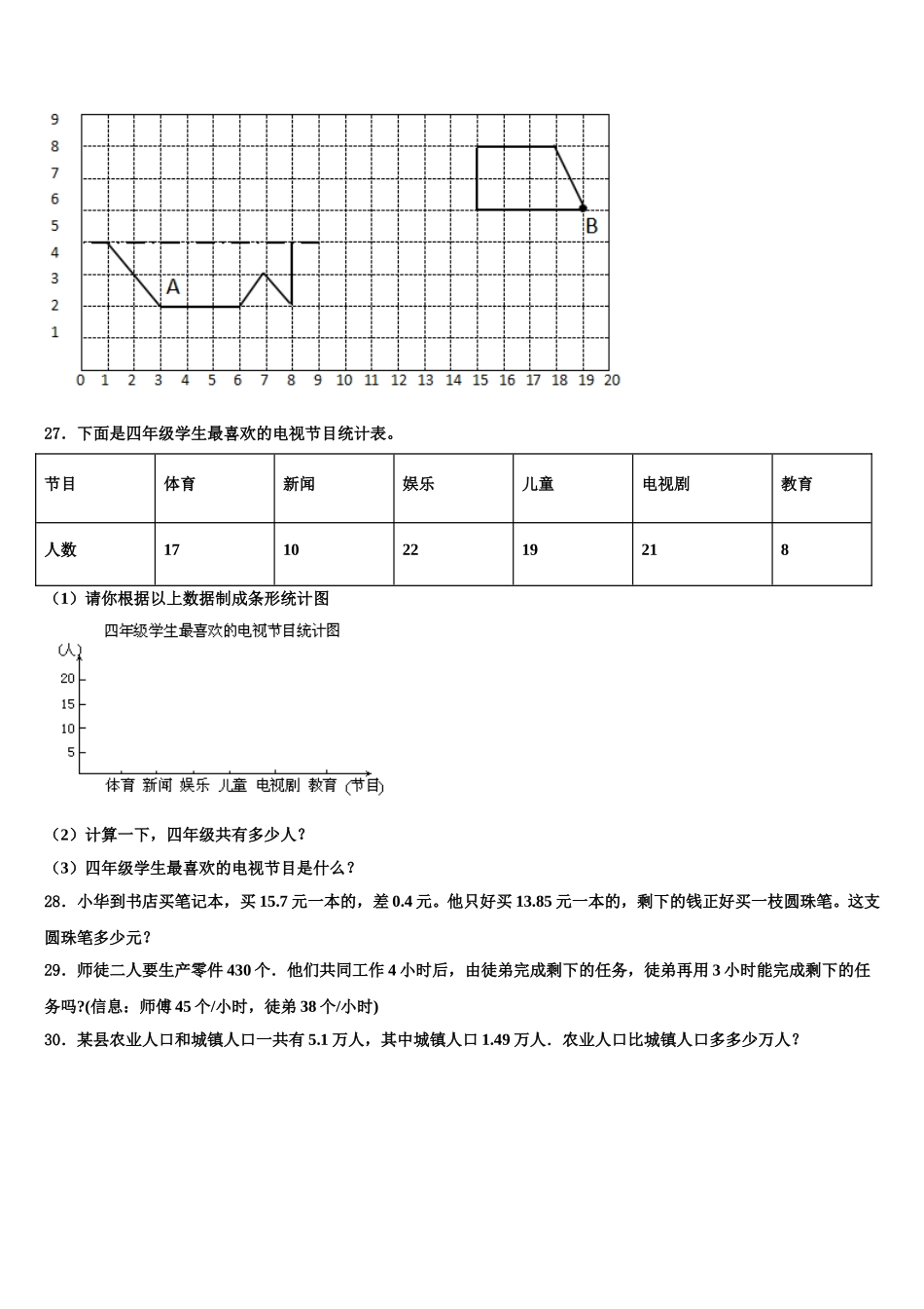 2025届浙江省温州市平阳县数学四下期末复习检测试题含解析_第3页