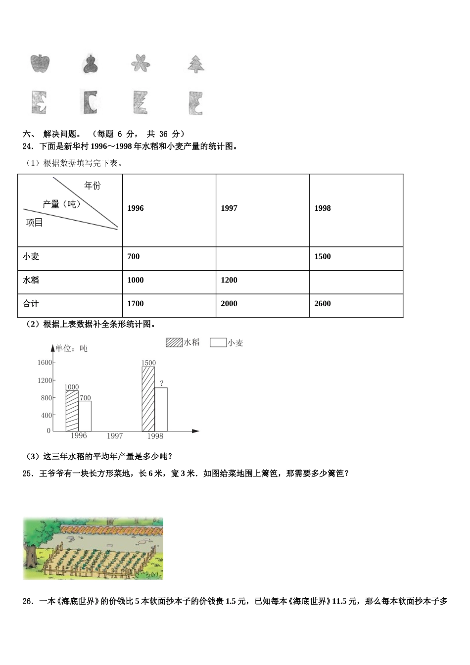 河北省邯郸市大名县2025年数学四年级第二学期期末检测试题含解析_第3页