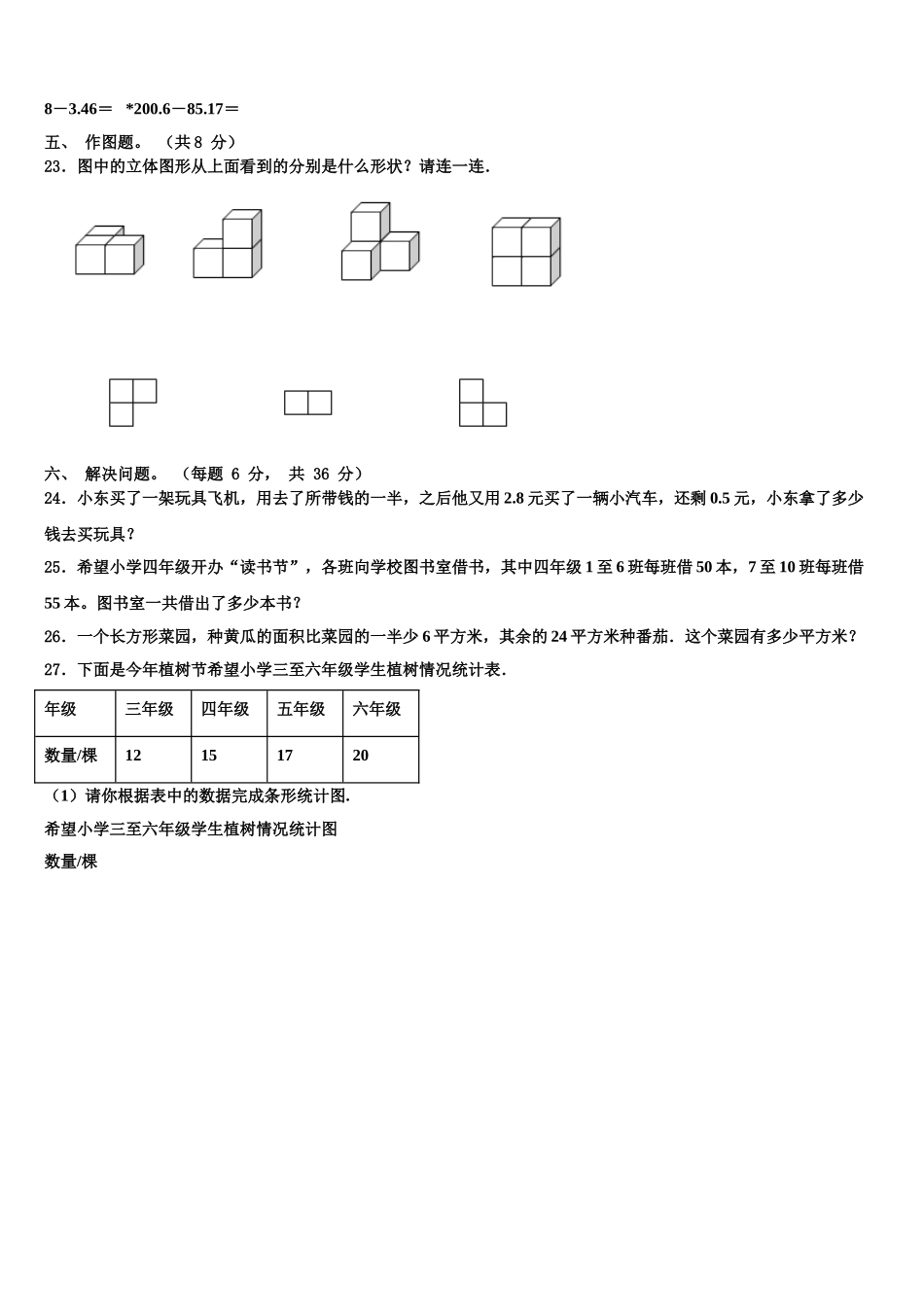 河南省信阳市新县2025年四年级数学第二学期期末综合测试模拟试题含解析_第3页