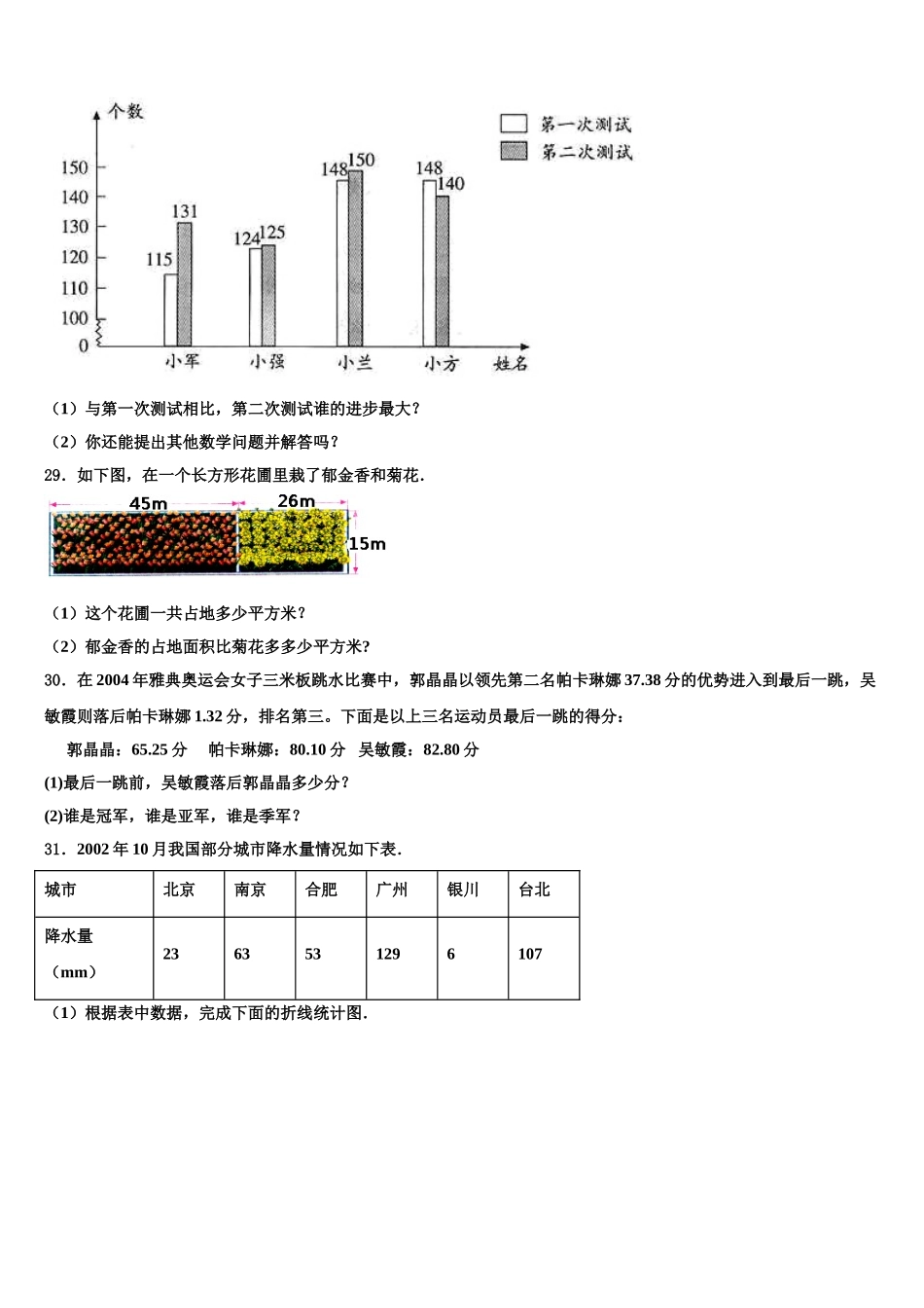 2024-2025学年来安县数学四年级第二学期期末统考试题含解析_第3页