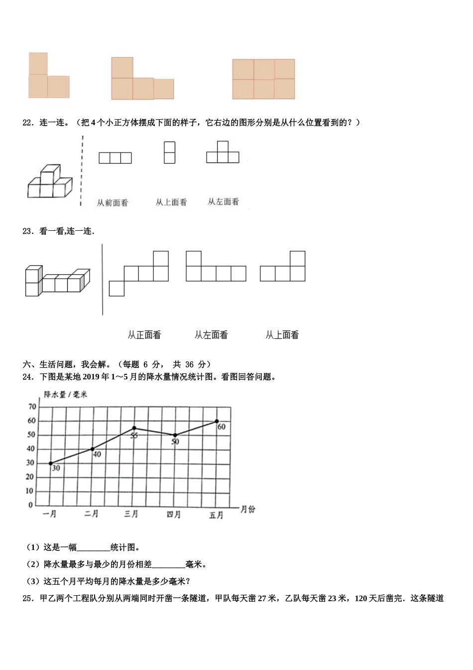 2025届海兴县数学四下期末综合测试模拟试题含解析_第3页