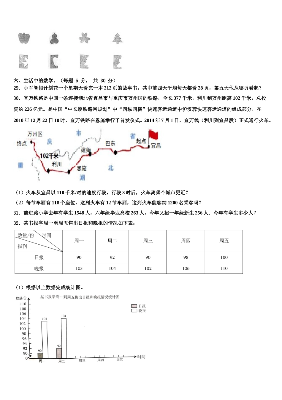 耿马傣族佤族自治县2025年数学四年级第二学期期末综合测试模拟试题含解析_第3页
