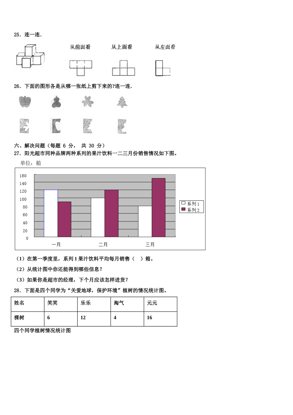 如东县2025届数学四年级第二学期期末预测试题含解析_第3页