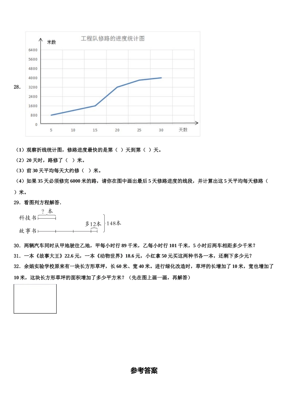 内蒙古乌兰察布市2025届四年级数学第二学期期末教学质量检测试题含解析_第3页