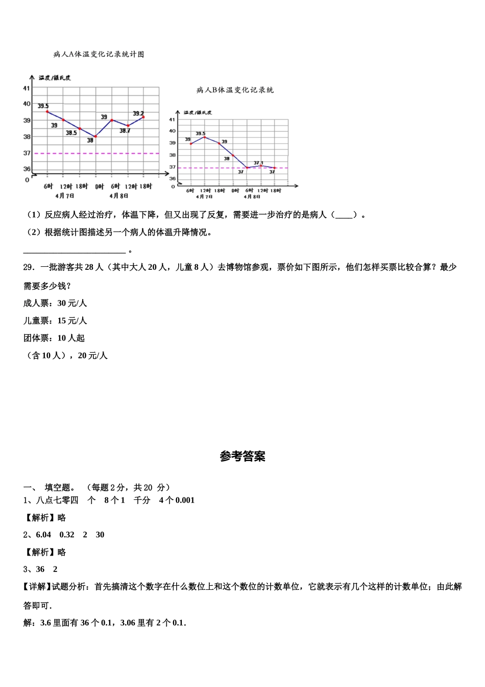 2025年天津市南开区翔宇学校数学四年级第二学期期末监测试题含解析_第3页